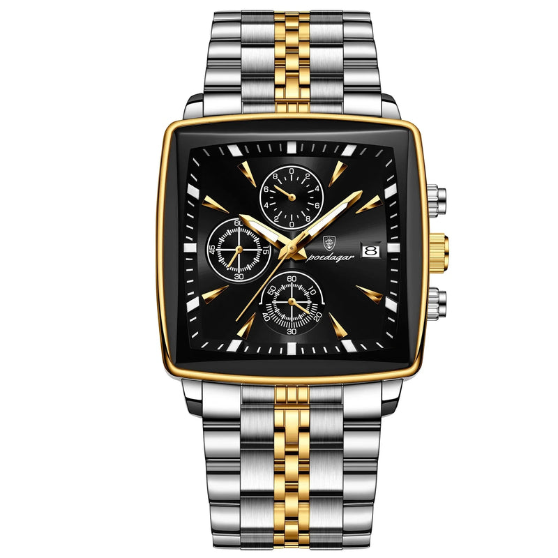 Poedagar 866 Men's Square Watch